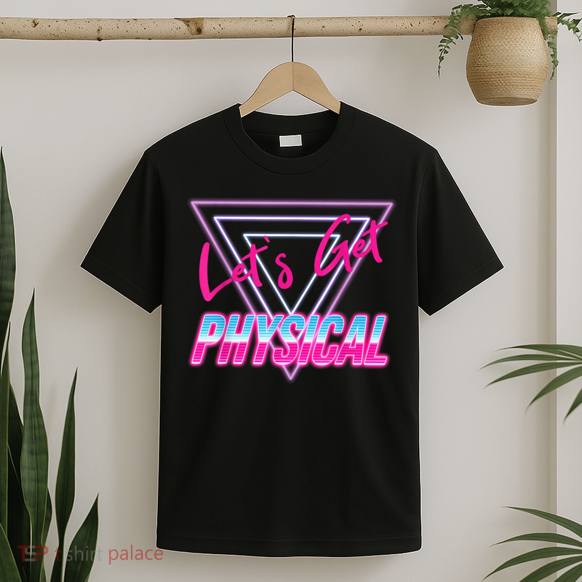 Lets Get Physical Workout Gym Tee 80's Retro Vintage T-Shirt