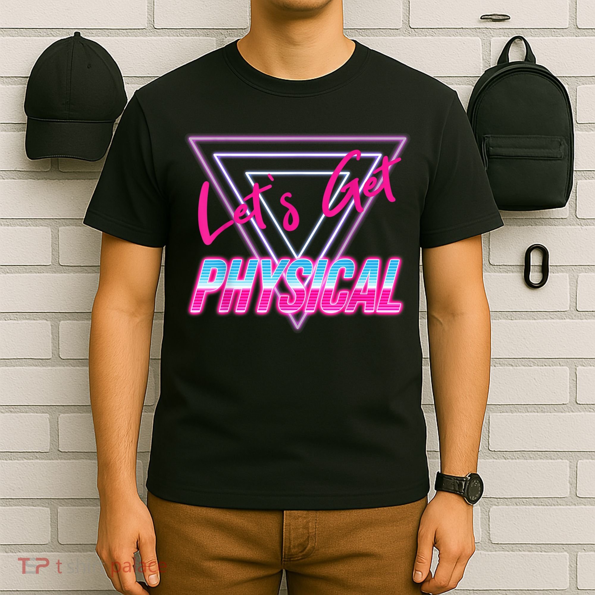 Lets Get Physical Workout Gym Tee 80's Retro Vintage T-Shirt