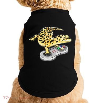 Leopard Gecko Playing Video Game Lizard Reptiles Gamers Doggie Tank