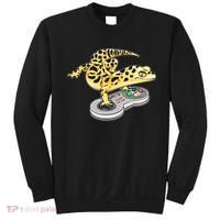 Leopard Gecko Playing Video Game Lizard Reptiles Gamers Sweatshirt thumb 0