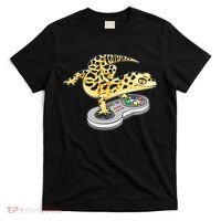 Leopard Gecko Playing Video Game Lizard Reptiles Gamers T-Shirt thumb 0