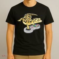 Leopard Gecko Playing Video Game Lizard Reptiles Gamers T-Shirt thumb 3