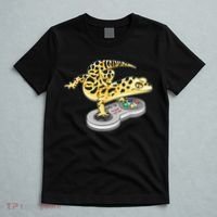 Leopard Gecko Playing Video Game Lizard Reptiles Gamers T-Shirt thumb 5