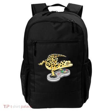 Leopard Gecko Playing Video Game Lizard Reptiles Gamers Backpack