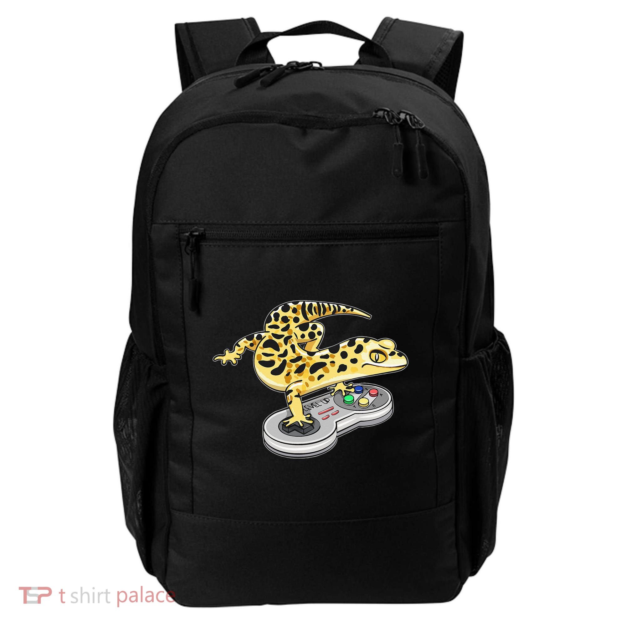 Leopard Gecko Playing Video Game Lizard Reptiles Gamers Backpack