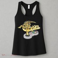 Leopard Gecko Playing Video Game Lizard Reptiles Gamers Women's Tank Top thumb 3