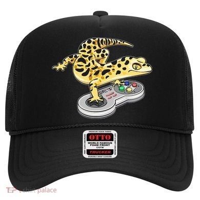 Leopard Gecko Playing Video Game Lizard Reptiles Gamers Hat
