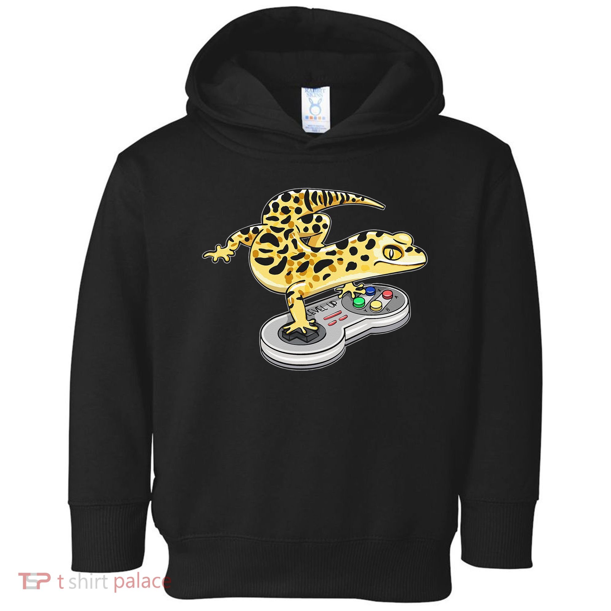 Leopard Gecko Playing Video Game Lizard Reptiles Gamers Toddler Hoodie