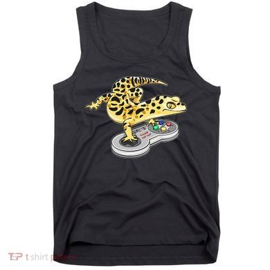 Leopard Gecko Playing Video Game Lizard Reptiles Gamers Tank Top