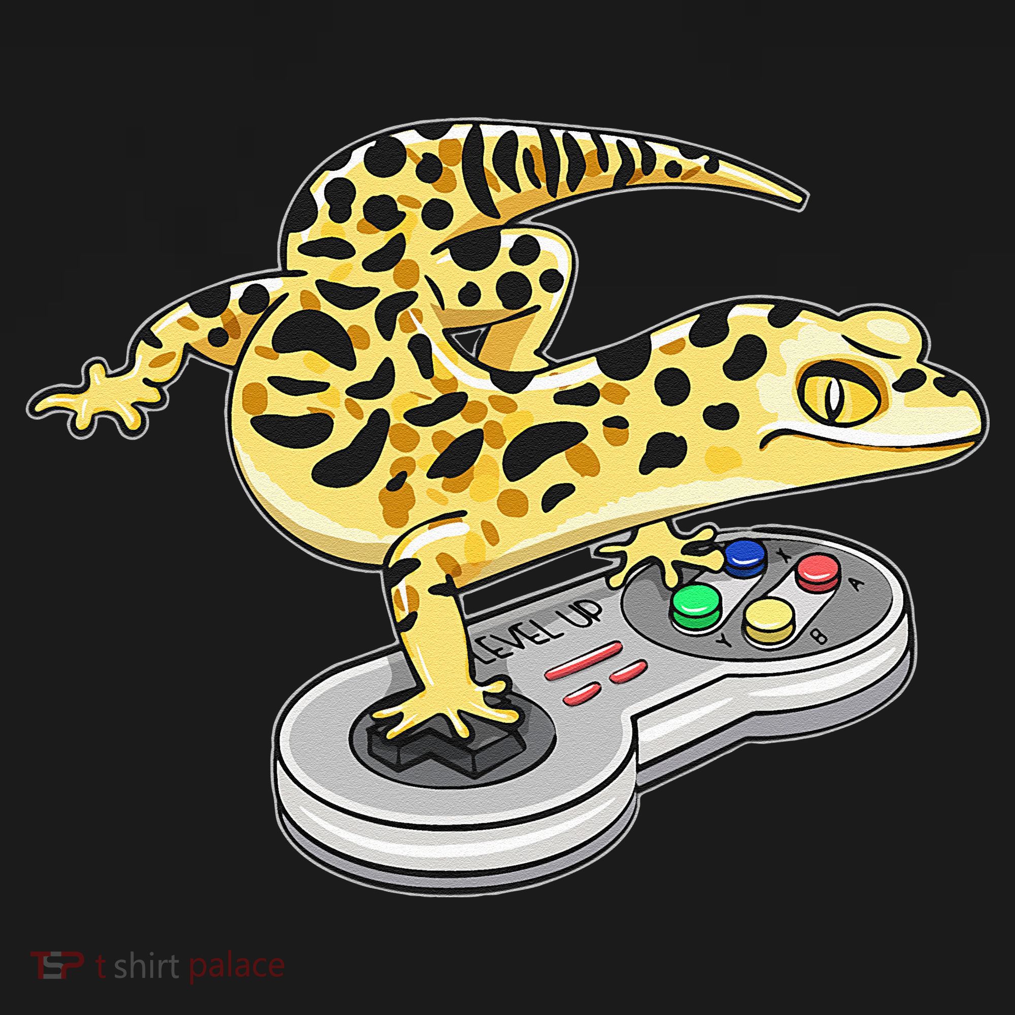 Leopard Gecko Playing Video Game Lizard Reptiles Gamers Toddler T-Shirt