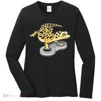 Leopard Gecko Playing Video Game Lizard Reptiles Gamers Women's Long Sleeve Shirt thumb 0