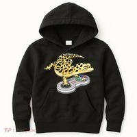Leopard Gecko Playing Video Game Lizard Reptiles Gamers Kids Hoodie thumb 0