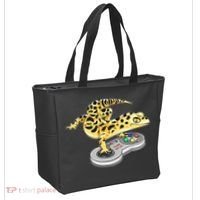 Leopard Gecko Playing Video Game Lizard Reptiles Gamers Tote Bag thumb 2