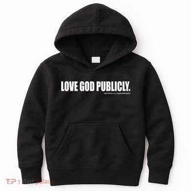 Love God Publicly Kids Hoodie
