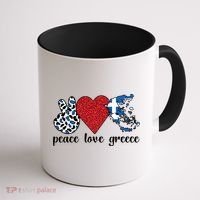 Love Greece Proud Greek Flag Greek Roots Funny Gift Coffee Mug thumb 1