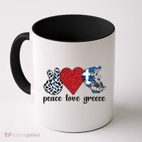 Love Greece Proud Greek Flag Greek Roots Funny Gift Coffee Mug thumb 0