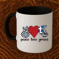 Love Greece Proud Greek Flag Greek Roots Funny Gift Coffee Mug thumb 2