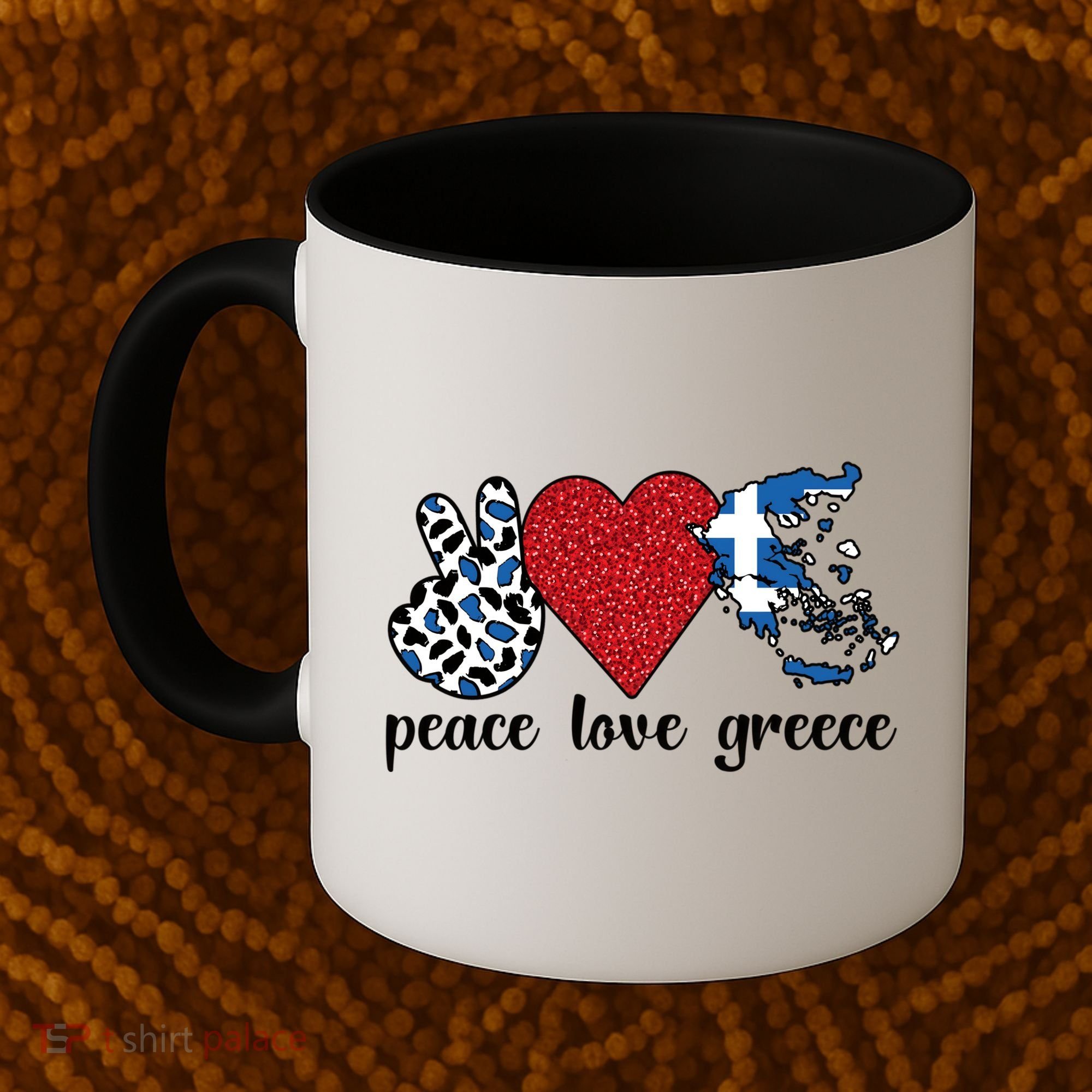 Love Greece Proud Greek Flag Greek Roots Funny Gift Coffee Mug