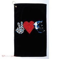 Love Greece Proud Greek Flag Greek Roots Funny Gift Golf Towel thumb 0
