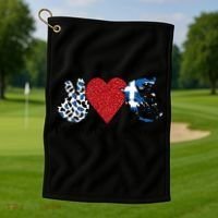Love Greece Proud Greek Flag Greek Roots Funny Gift Golf Towel thumb 1