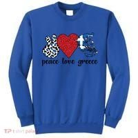 Love Greece Proud Greek Flag Greek Roots Funny Gift Sweatshirt thumb 0