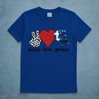 Love Greece Proud Greek Flag Greek Roots Funny Gift T-Shirt thumb 5
