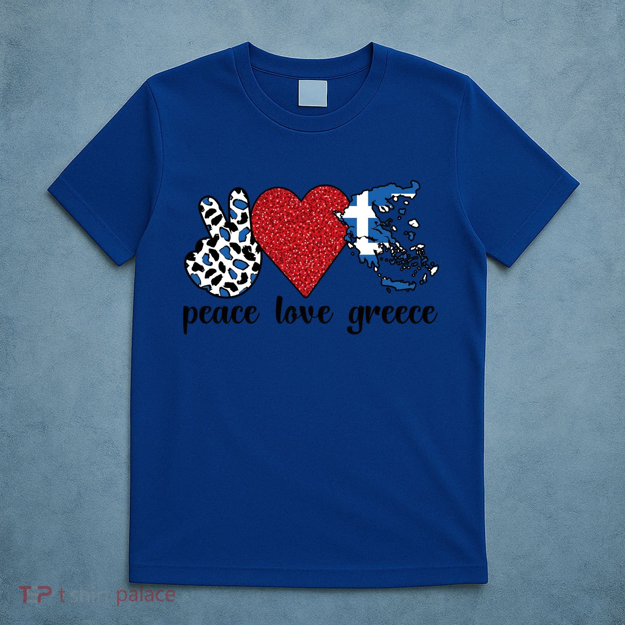 Love Greece Proud Greek Flag Greek Roots Funny Gift T-Shirt