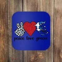 Love Greece Proud Greek Flag Greek Roots Funny Gift Coaster thumb 0