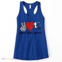 Love Greece Proud Greek Flag Greek Roots Funny Gift Women's Tank Top thumb 0