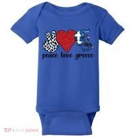 Love Greece Proud Greek Flag Greek Roots Funny Gift Baby Bodysuit thumb 0