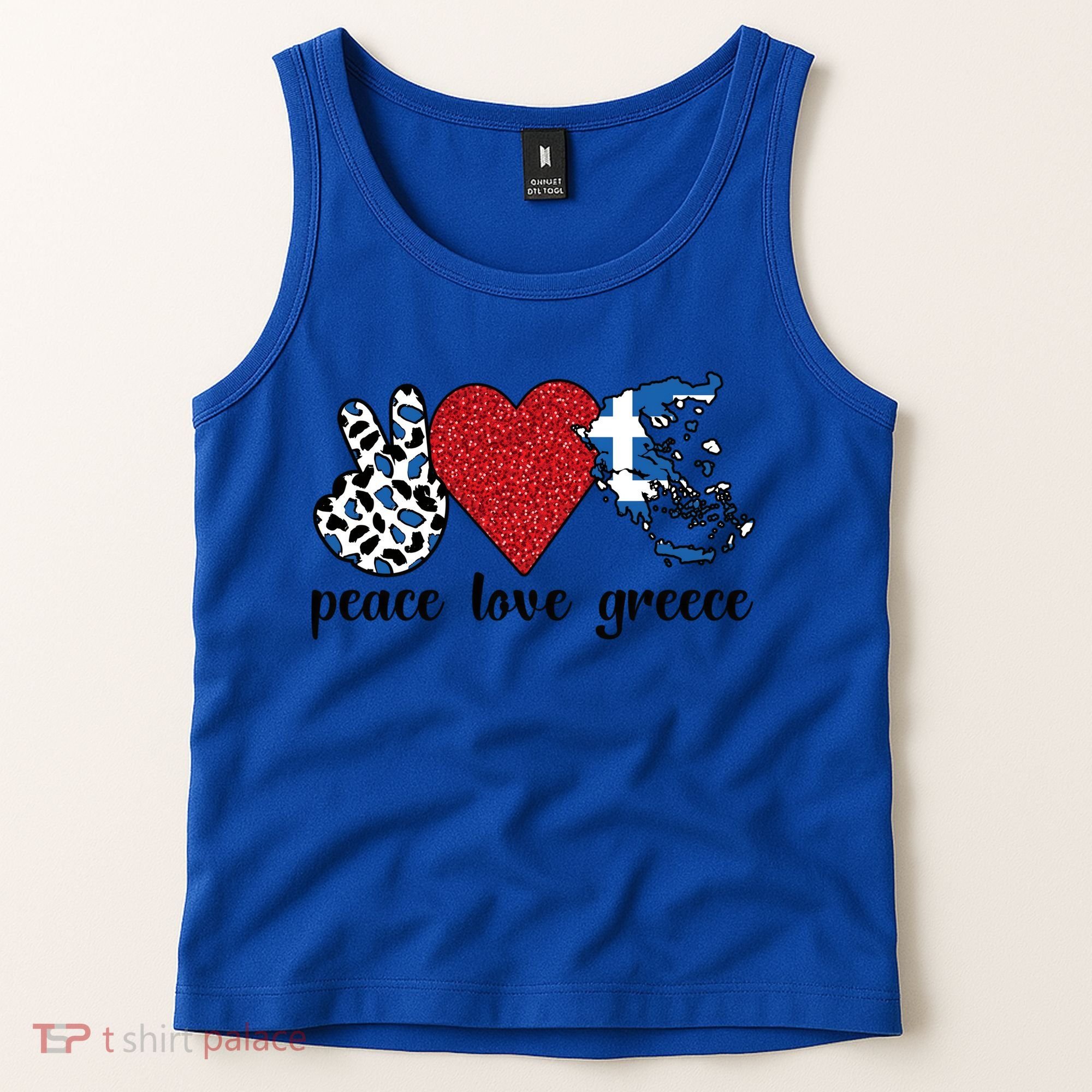 Love Greece Proud Greek Flag Greek Roots Funny Gift Tank Top