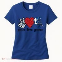 Love Greece Proud Greek Flag Greek Roots Funny Gift Women's T-Shirt thumb 0