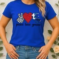 Love Greece Proud Greek Flag Greek Roots Funny Gift Women's T-Shirt thumb 2