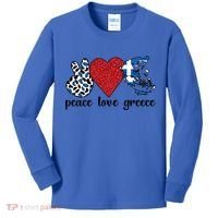 Love Greece Proud Greek Flag Greek Roots Funny Gift Kids Long Sleeve Shirt thumb 0