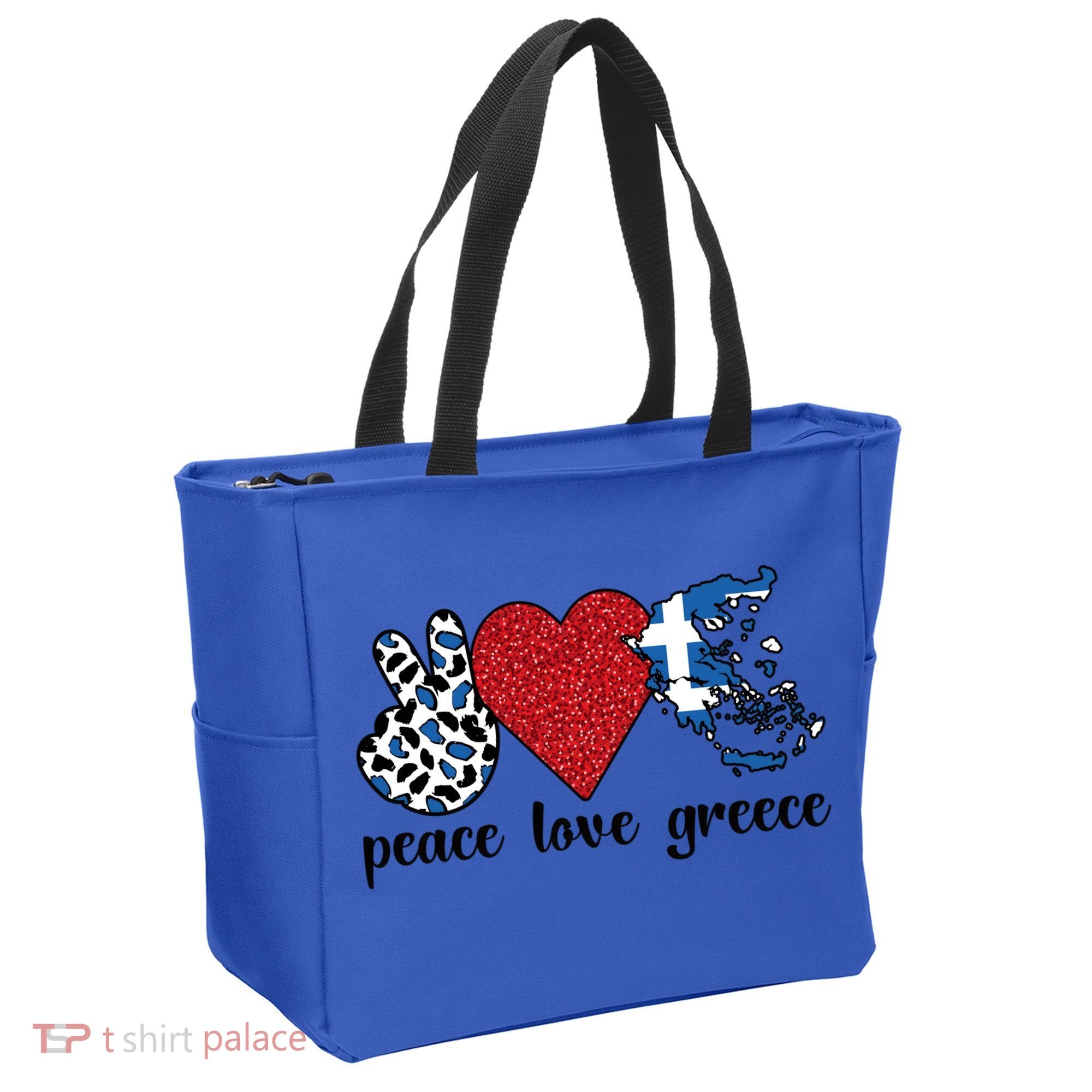 Love Greece Proud Greek Flag Greek Roots Funny Gift Tote Bag