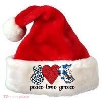 Love Greece Proud Greek Flag Greek Roots Funny Gift Santa Hat thumb 0