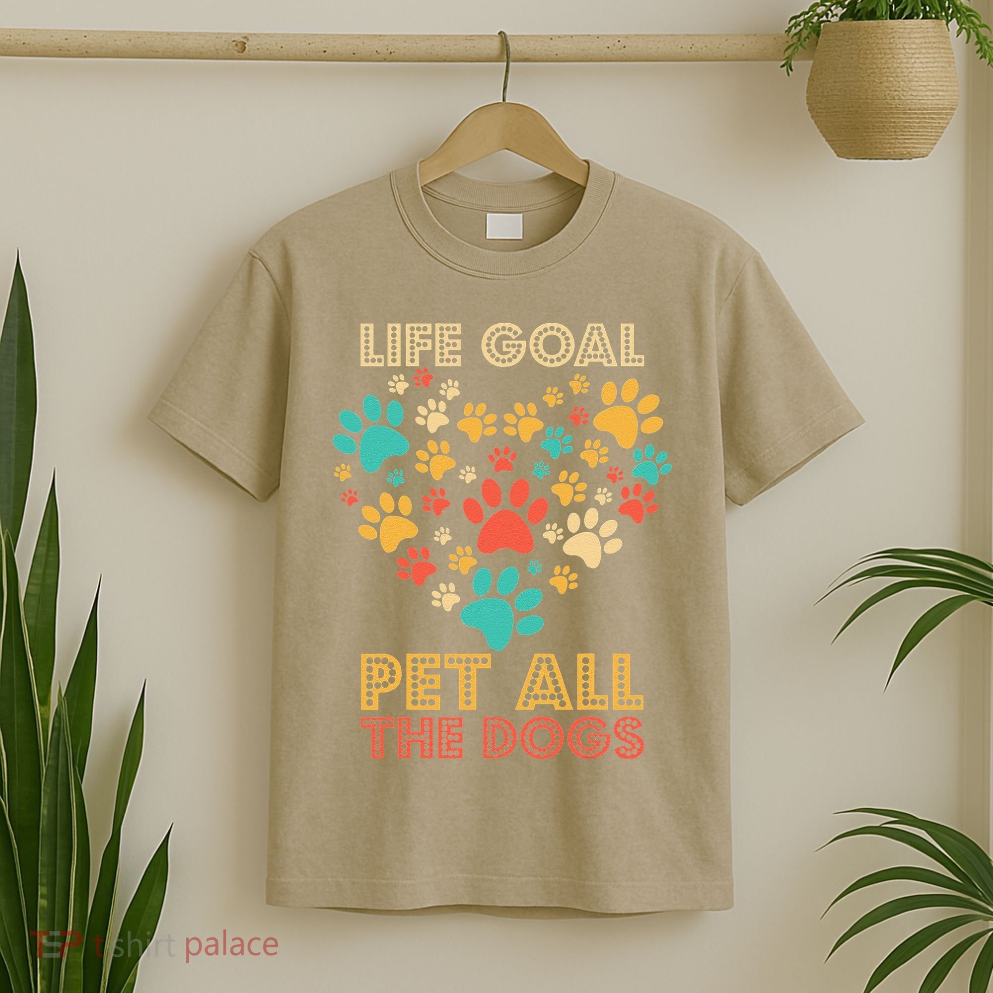 Life Goal Pet All The Dogs Vintage Funny Dog Lover T-Shirt