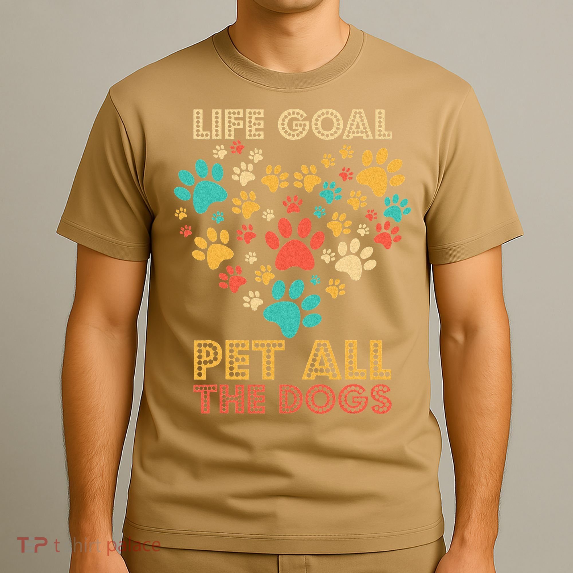 Life Goal Pet All The Dogs Vintage Funny Dog Lover T-Shirt