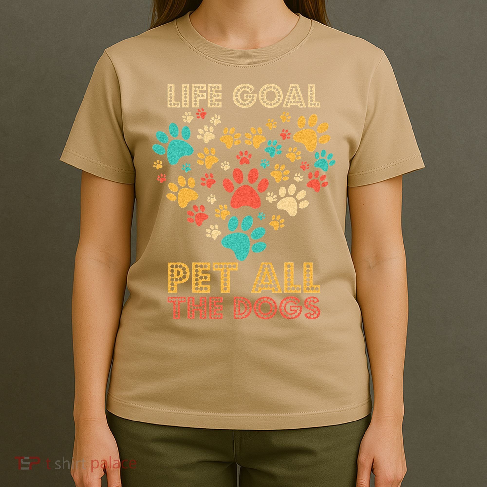 Life Goal Pet All The Dogs Vintage Funny Dog Lover T-Shirt