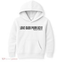 Love God Publicly Kids Hoodie thumb 0