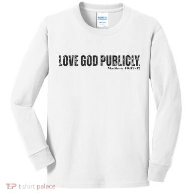Love God Publicly Kids Long Sleeve Shirt