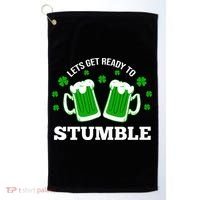 Let's Get Ready To Stumble St Patricks Day Drinking Golf Towel thumb 0
