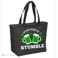 Let's Get Ready To Stumble St Patricks Day Drinking Tote Bag thumb 2