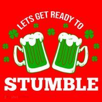 Let's Get Ready To Stumble St Patricks Day Drinking Santa Hat thumb 1