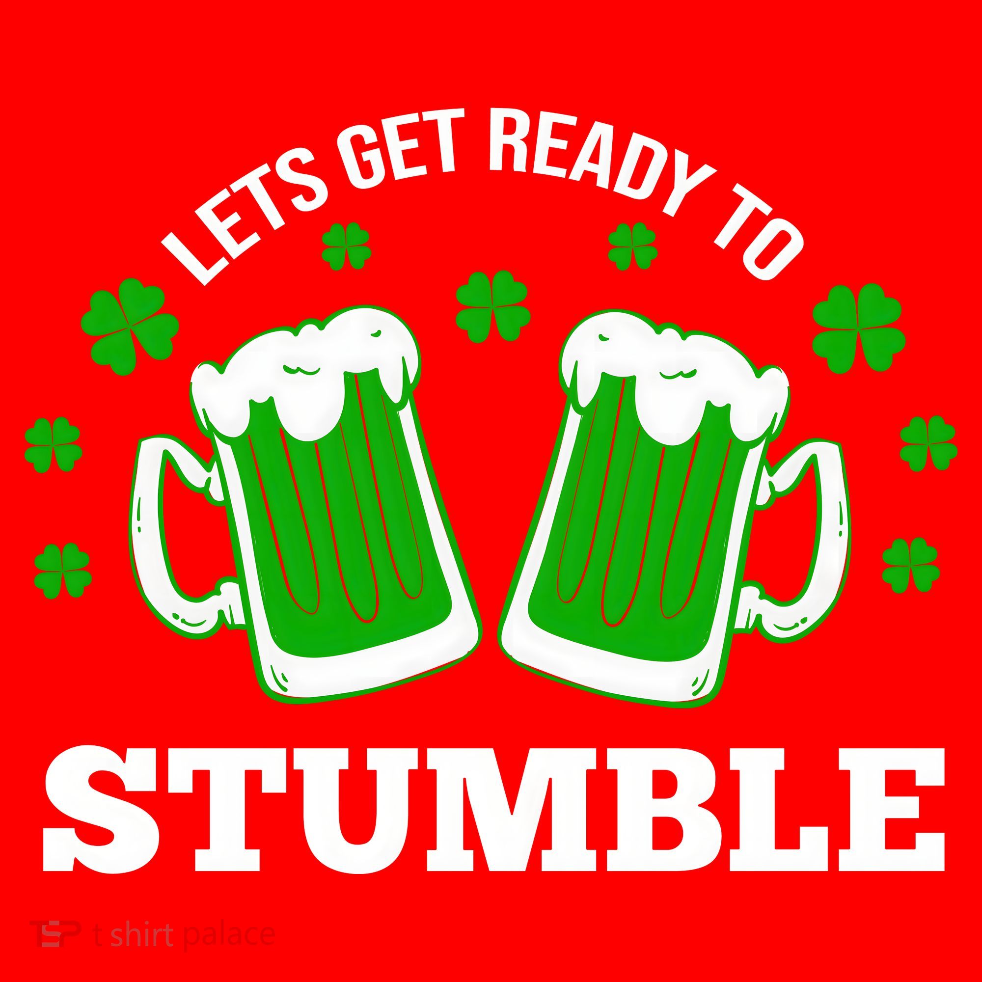 Let's Get Ready To Stumble St Patricks Day Drinking Santa Hat
