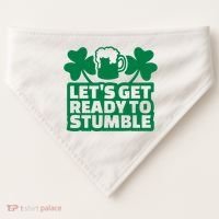 Let's Get Ready To Stumble St Patrick's Day USA-Made Doggie Bandana thumb 0