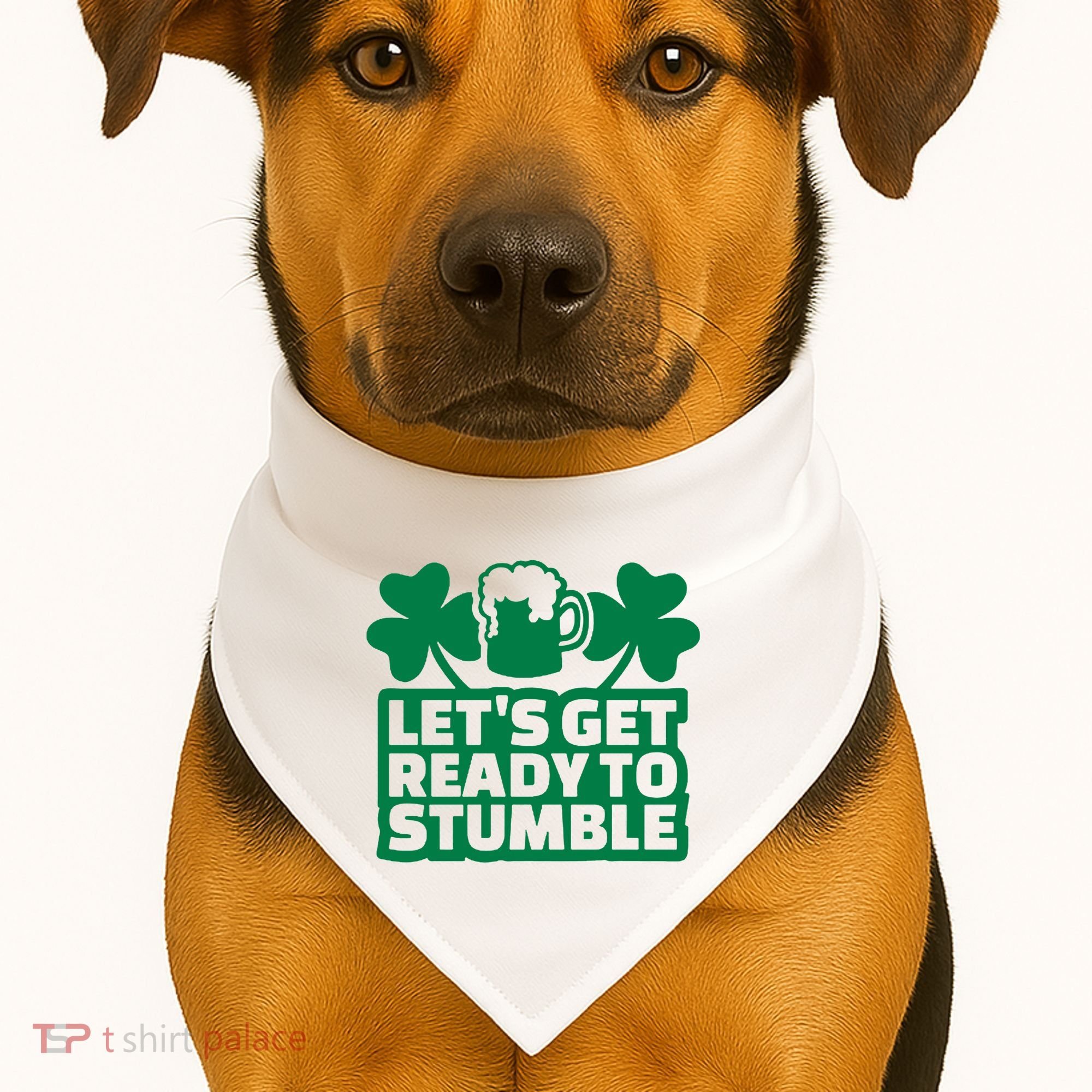 Let's Get Ready To Stumble St Patrick's Day USA-Made Doggie Bandana