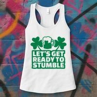 Let's Get Ready To Stumble St Patrick's Day Women's Tank Top thumb 3