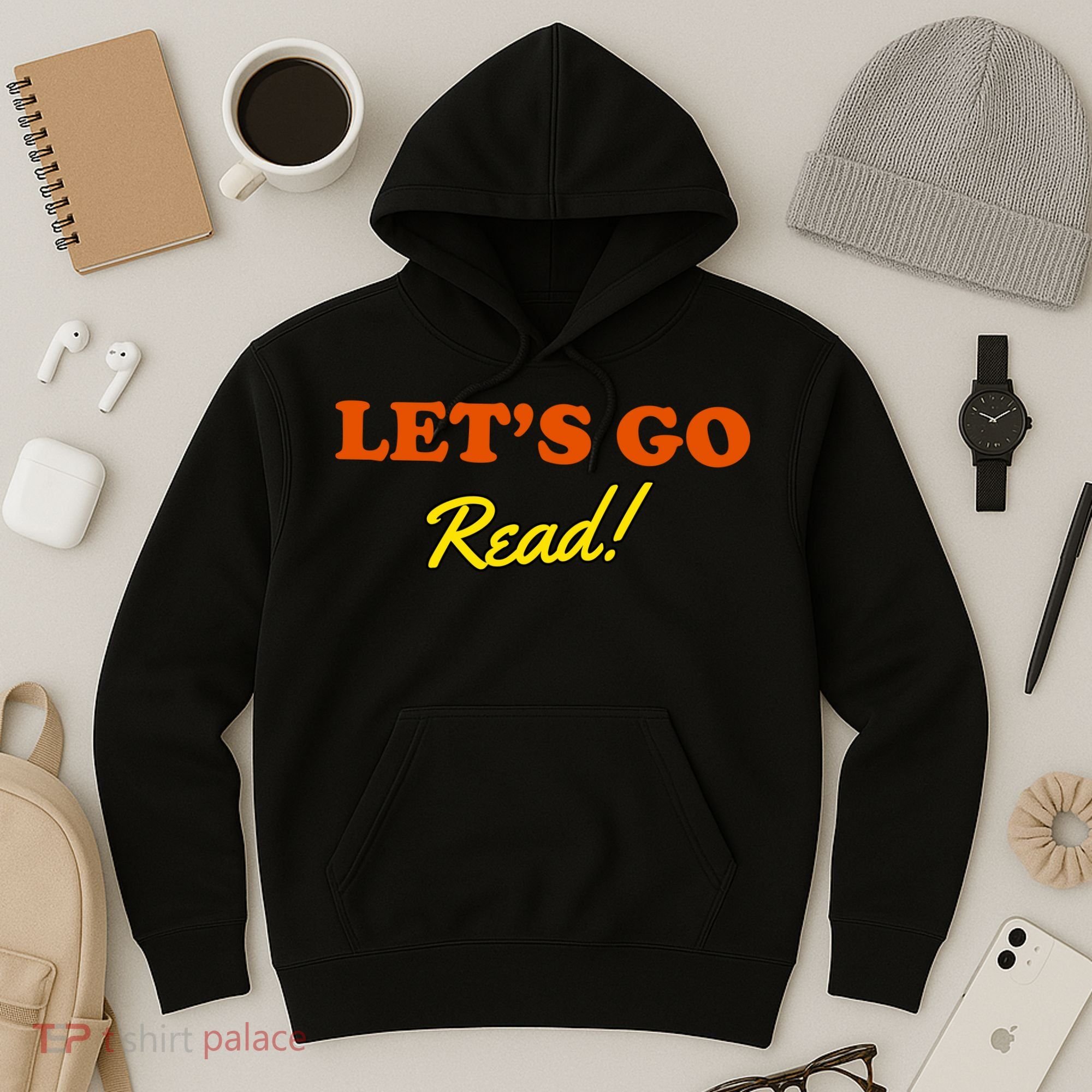 Lets Go Read Book Lover Hoodie