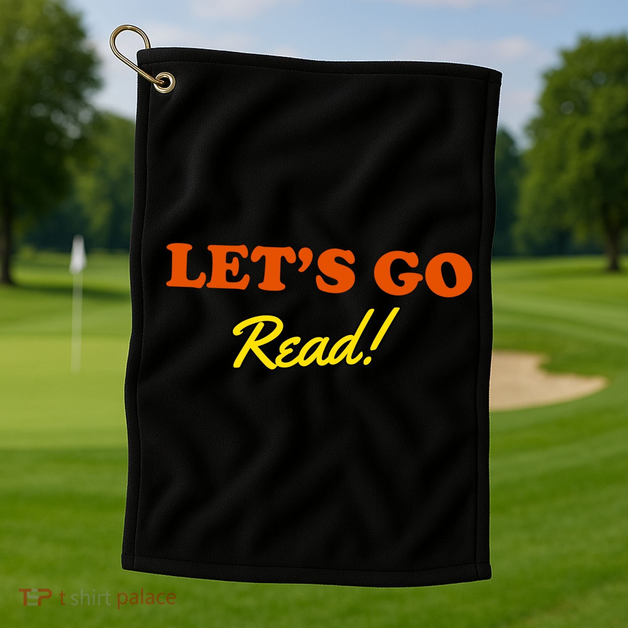Lets Go Read Book Lover Golf Towel